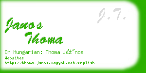 janos thoma business card